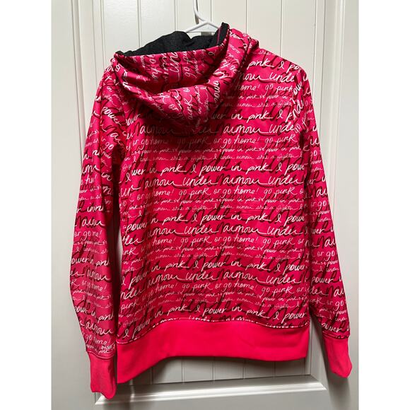 Under Armour Storm Semi Fitted Hoodie Pink Breast Cancer Full Zip Sz Medium - Picture 5 of 5